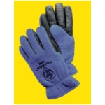 Premium Polar Fleece/Cowhide Winter Glove, Green