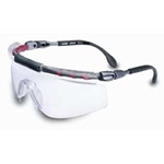 Uvex S0410 FitLogic, Pewter/Wine Frame, Clear Ultra-Dura Lens