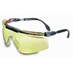 Uvex S0412 FitLogic, Pewter/Wine Frame, Amber Ultra-Dura Lens