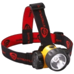 Streamlight 3AA HAZ-LO Headlamp w/alkaline batteries, Rubber & Elastic Straps - Yellow