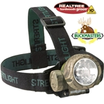 Streamlight Buckmasters Headlamp, Camo Trident - Green LEDs, alkaline batteries - Camo