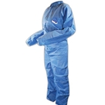 KleenGuard A20 Coveralls, Blue Demin, Zipper Front, Elastic Back, Wrists & Ankles