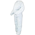 KleenGuard A20 Coveralls, Zipper Front No Elastic, White