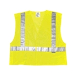 MCR (CL2ML) Class 2 Lime Polyester Tear-Away Vest, Velcro Closures