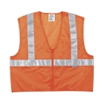 MCR (CL2MOP) Class 2 Orange Polyester Mesh Safety Vest, 2