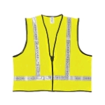 MCR (VA220R) Class 2 Polyester Safety Vest, Lime w/1-3/8