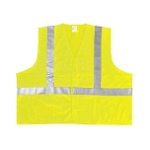 MCR (VA320R) Class 2 Lime Polyester Safety Vest w/2