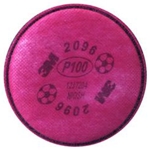 3M (2096) P100 Filter, Disk w/Acid Gas Relief, 2/Box