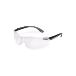 AOSafety Virtua V4 Safety Glasses, Black Temple, Gray Overmold Frame, Clear Anti-Fog Lens