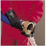 Best Black Knight PVC Work Gloves, Knit Wrist, Rough, Large