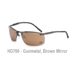 Harley Davidson HD700, Gunmetal Frame, Brown Mirror Lens
