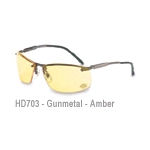Harley Davidson HD703, Gunmetal Frame, Amber Lens