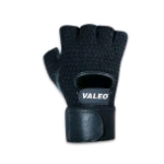 Valeo Half-Fingered Mesh Back Leather Wrist Wrap Gloves (GMAW)