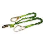 Miller 231M/6FTGN Manyard ll Stretchable Shock-Absorbing Lanyard, Twin Leg, Snap Hook/Rebar Hook