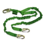 Miller 232M/6FTGN Manyard ll Stretchable Shock-Absorbing Lanyard, Twin Leg, Snap Hook/Snap Hook