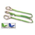 Miller 232WLS/6FTYL Manyard Shock-Absorbing Lanyard Twin Leg-Snap Hook/Snap Hook, 6'