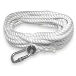 Miller 194R-2-Z7/50FT Lifeline, Nylon Rope, 50 Ft, White