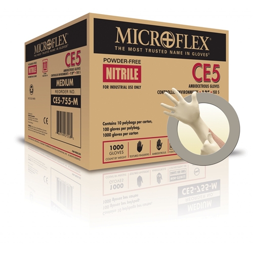Microflex« MidKnight Black Powder-Free Nitrile Standard Examination Gloves
