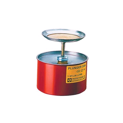 Justrite Plunger Can, 2 Quart