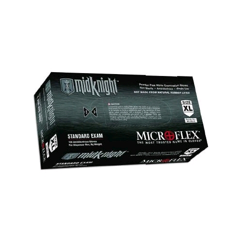 Microflex« MidKnight Black Powder-Free Nitrile Standard Examination Gloves