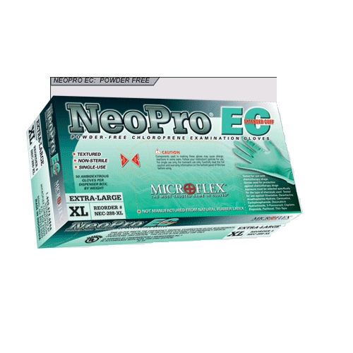 Microflex« Neopro EC Powder-Free Chloroprene Extended Cuff Gloves