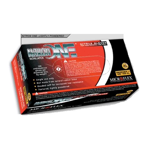 Microflex« Nitron One Lightly-Powdered Nitrile Gloves
