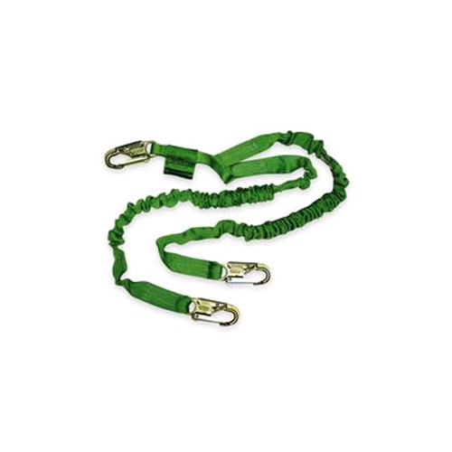 Miller 232M/6FTGN Manyard ll Stretchable Shock-Absorbing Lanyard, Twin Leg, Snap Hook/Snap Hook