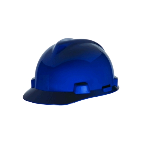MSA 475359 V-Gard Helmet w/Fas-Trac Suspension, Ratchet, Blue