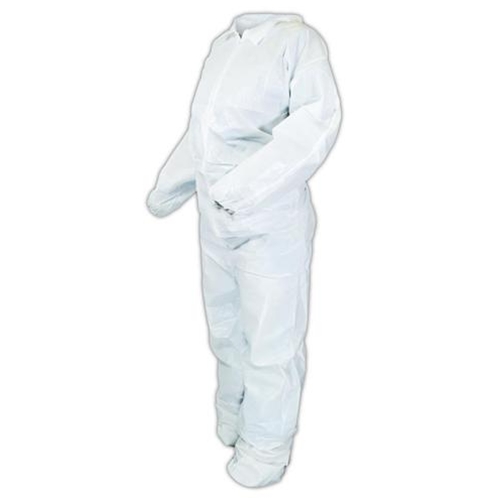 KleenGuard A20 Coveralls, Zipper Front No Elastic, White