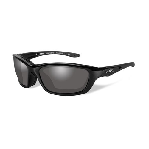 Wiley X Brick Sunglasses LA Grey Lens/Metallic Black Frame