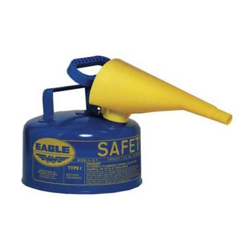 Eagle Type I Safety Can, 2 Gal. Blue with F-15 Funnel, UI-20-FSB