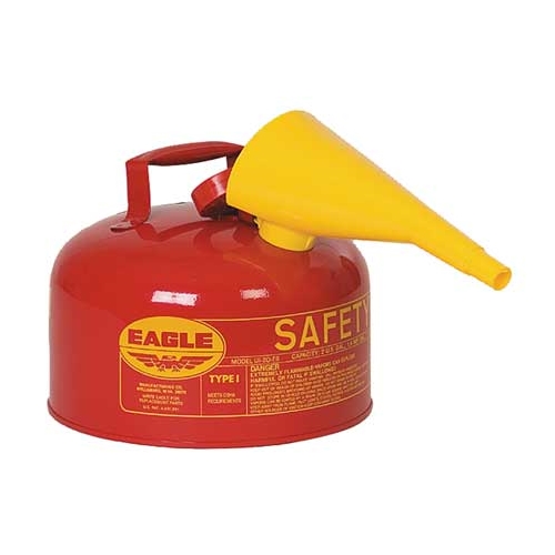Eagle Type I Safety Can, 2 Gal. Red with F-15 Funnel, UI-20-FS