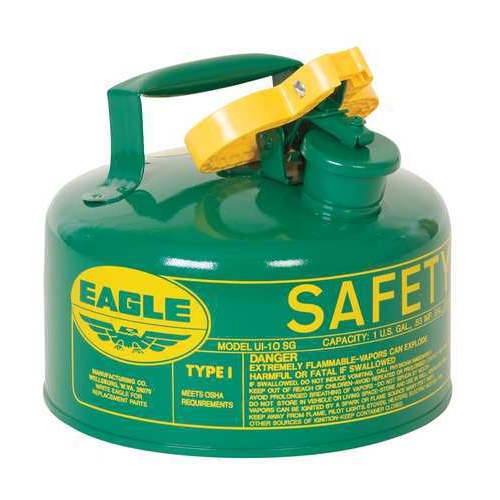 Eagle Type I Safety Can, 1 Gal. Green, UI-10-SG