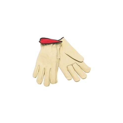 Memphis Lined Leather Drivers Gloves, 8 Oz. Red Jersey Lined, Large