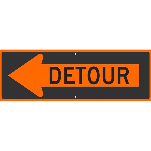 Detour With Arrow Left Sign (TM194K)