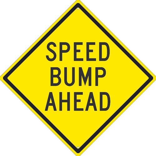 Speed Bump Ahead Sign (TM214K)