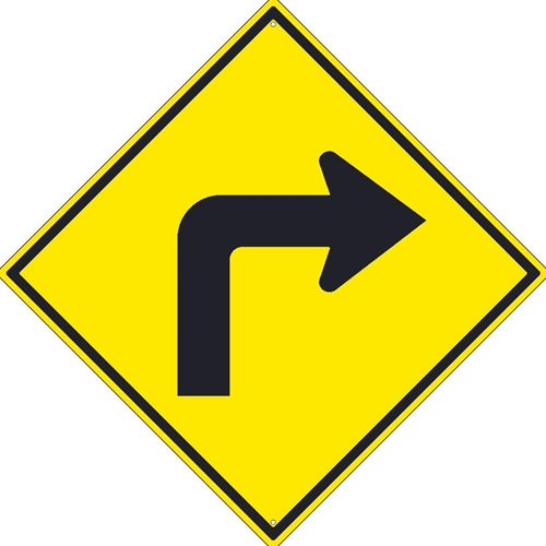 Left Turn Arrow Graphic Road Sign (TM239K)