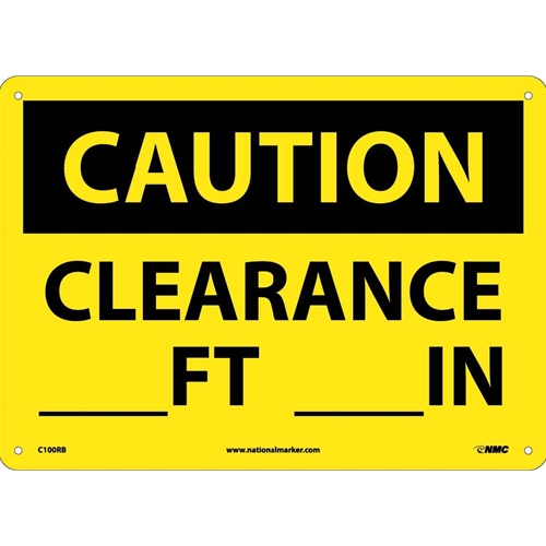 Caution Clearance Sign (C100RB)