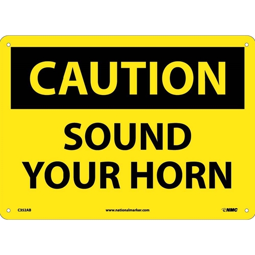 Caution Sound Your Horn Sign (C352AB)