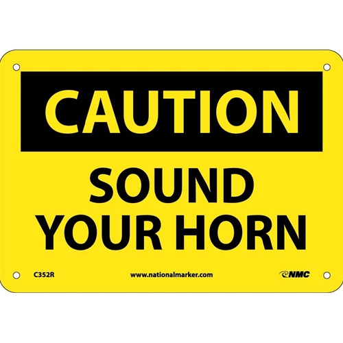 Caution Sound Your Horn Sign (C352R)