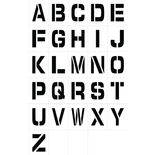 Individual Character Stencil 8" Letter Set (PML8)
