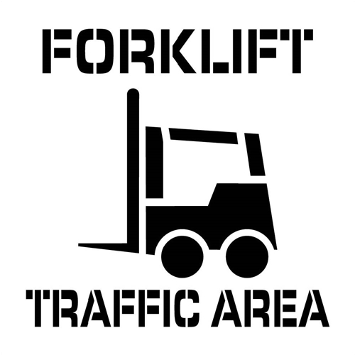 Forklift Traffic Area Plant Marking Stencil (PMS220)
