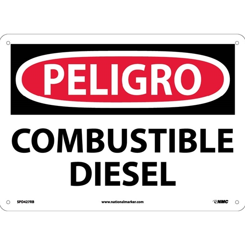 Danger Diesel Fuel Sign - Spanish (SPD427RB)