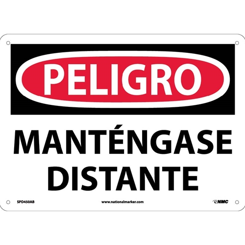 Danger Keep Off Sign - Spanish (SPD450AB)