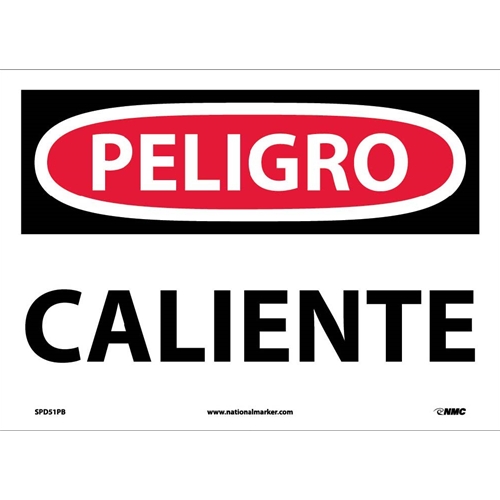 Danger Hot Sign - Spanish (SPD51PB)