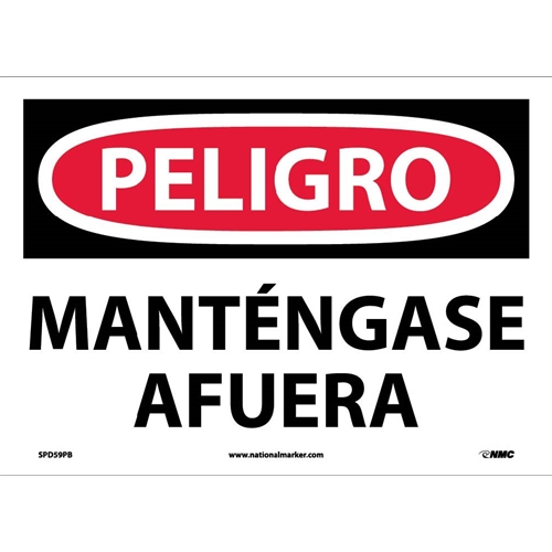 Danger Keep Out Sign - Spanish (SPD59PB)