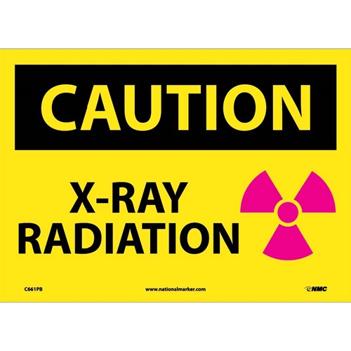 Caution X-Ray Radiation Sign (C661PB)