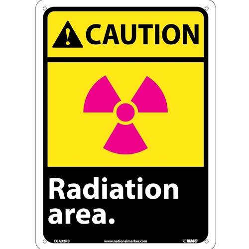 Caution Radiation Area Sign (CGA32RB)