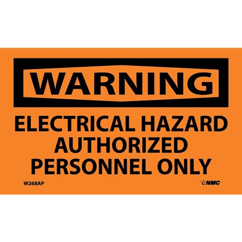 Warning Electrical Hazard Label (W268AP)
