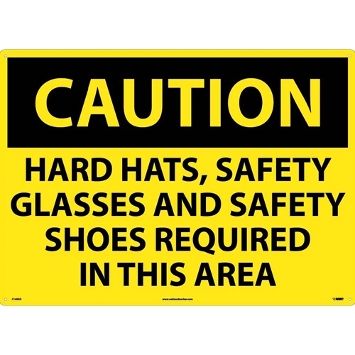 Large Format Caution Ppe Required Sign (C160AD)